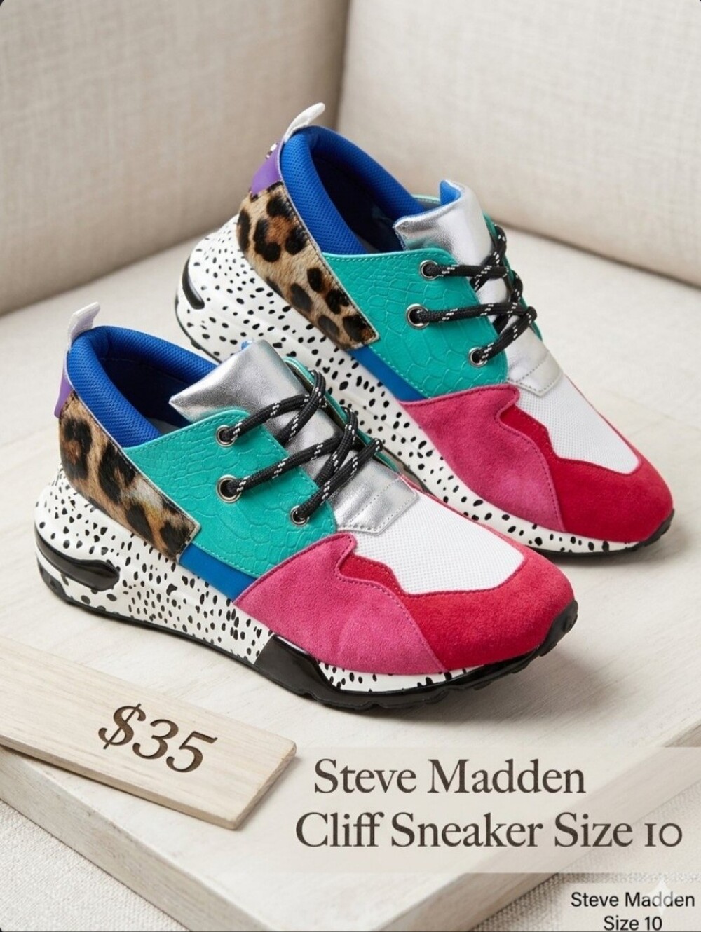 Steve Madden Cliff Sneaker Size 10